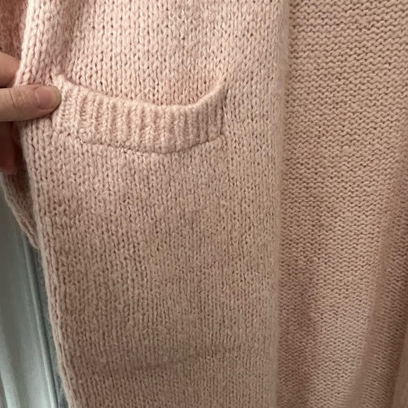 GAP Peach Cozy Knit Hooded Cardigan Duster Sweater with Pockets - S - Picture 7 of 9